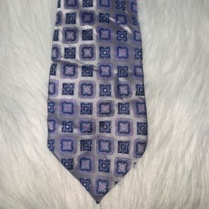 Siena silk purple gray polka dot tie E